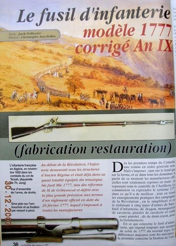 Mle 1777 corrigé An IX.Infanterie.Fusil