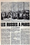 Armée Russe à Paris.31 Mars 1814